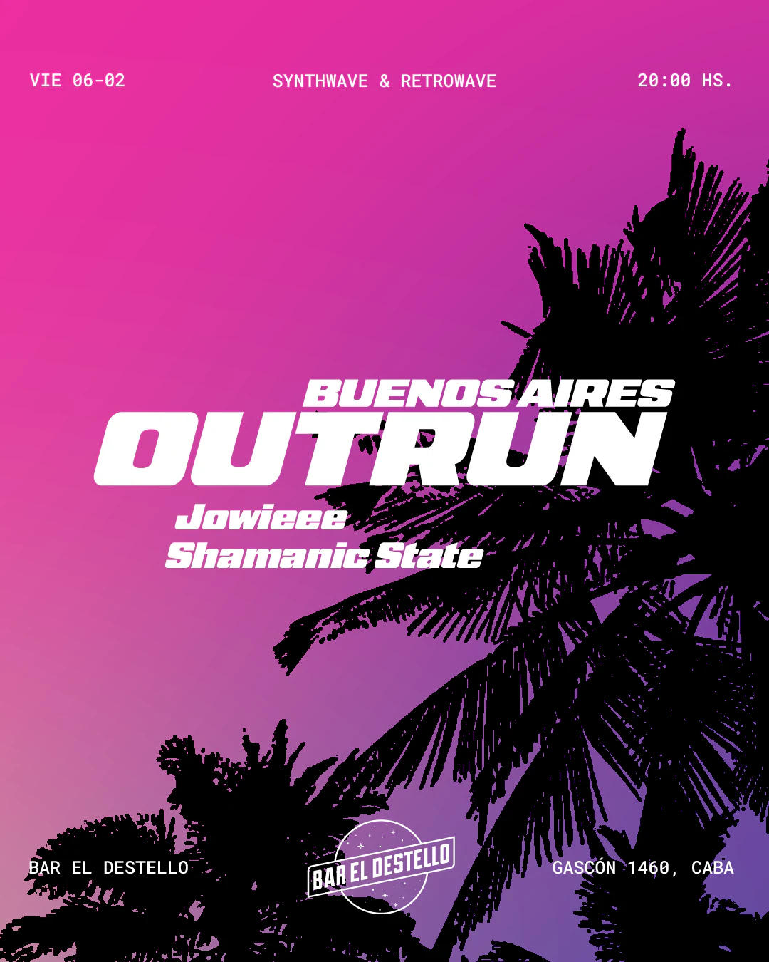 Buenos Aires Outrun — pieza gráfica 1