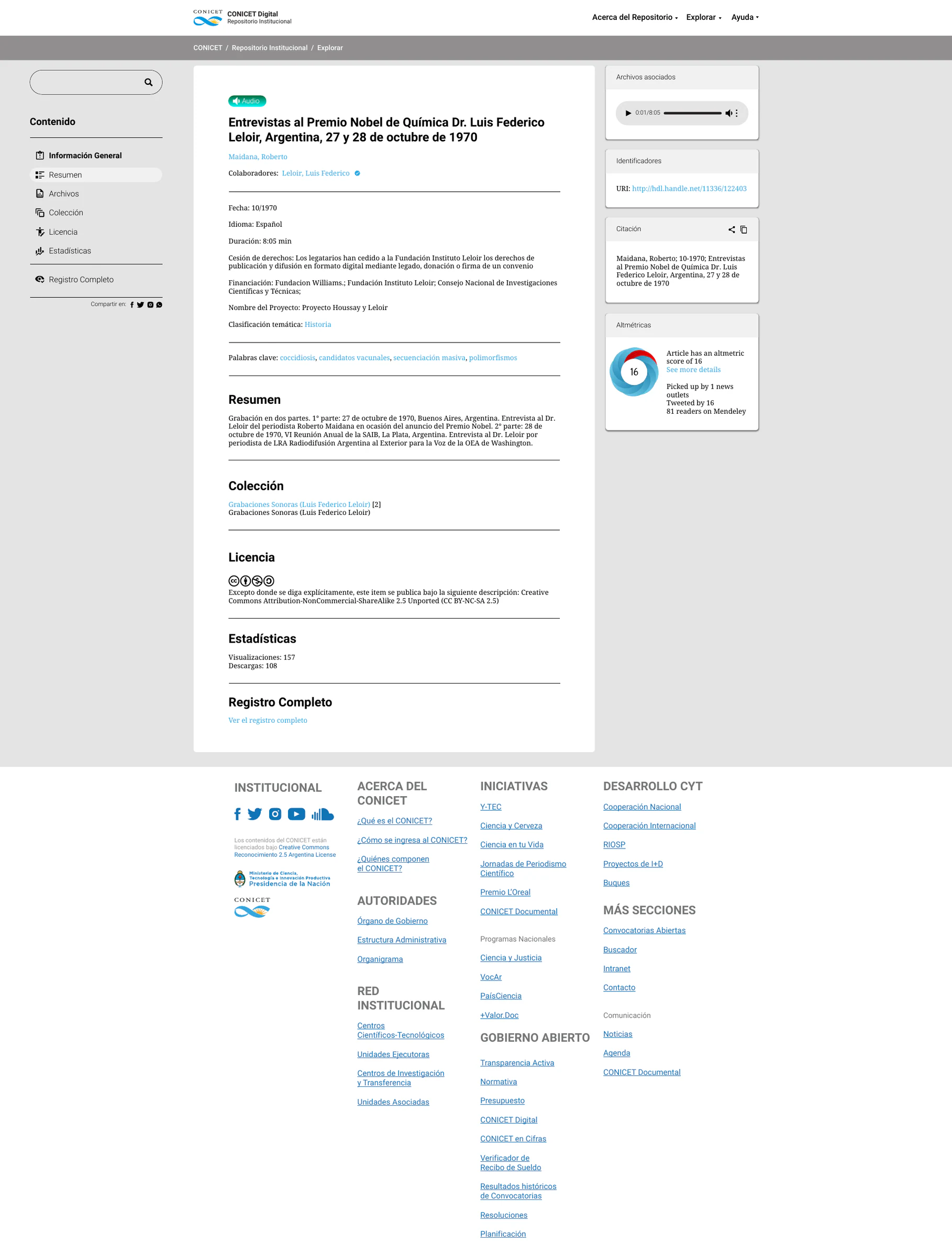 CONICET DIGITAL — diseño del repositorio, pantalla 9