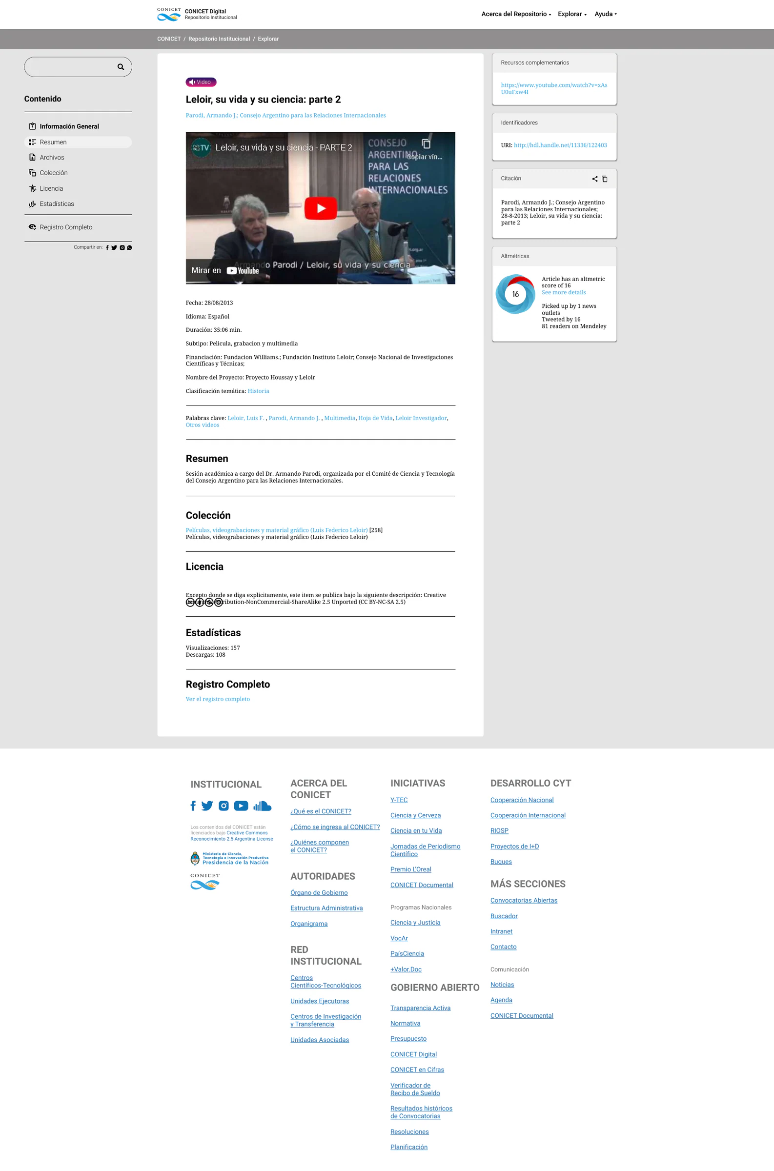 CONICET DIGITAL — diseño del repositorio, pantalla 10