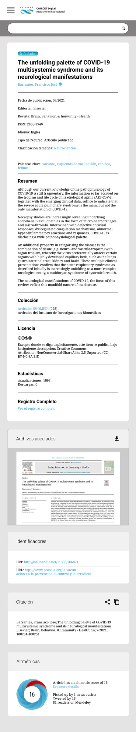 CONICET DIGITAL — diseño del repositorio, pantalla 18