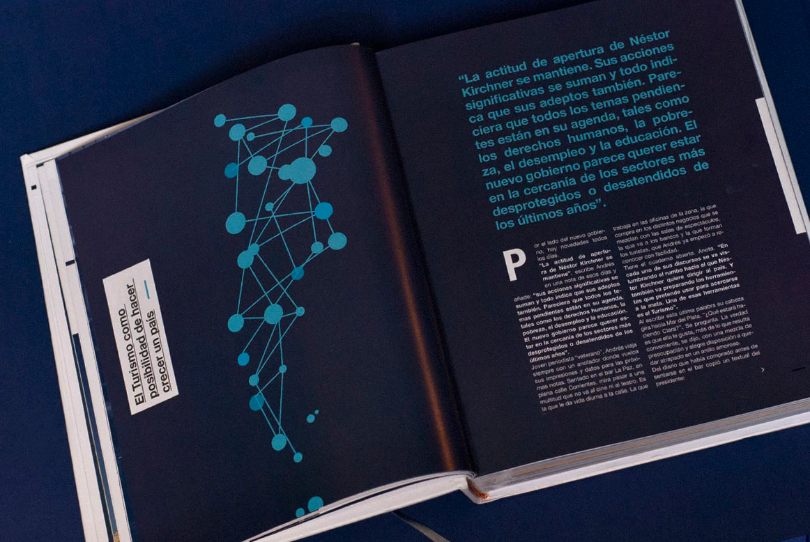 El Caso Argentino — Composición editorial con gráficos